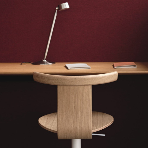 Jiro Swivel Chair - Natural - White Base with Casters - Thumbnail 3