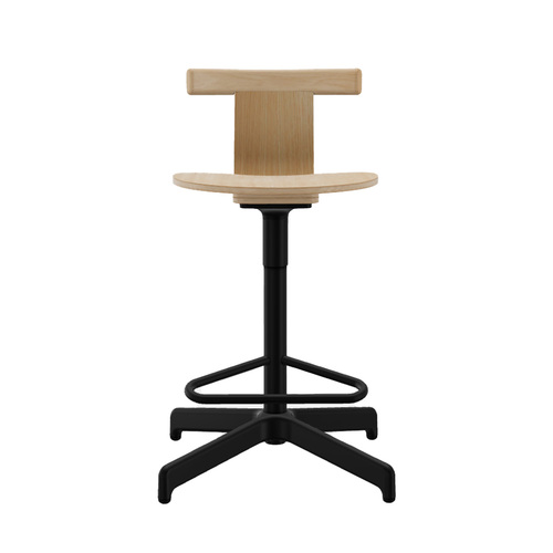 Jiro Counter Stool - Natural - Black Base - Image 1