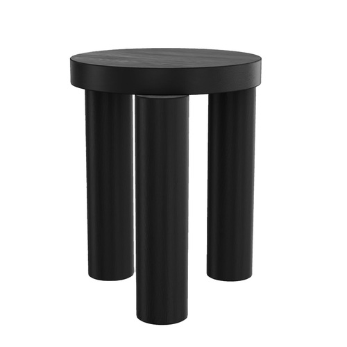 Offset Stool / Sidetable - Black - Image 1