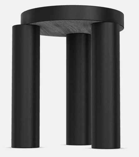 Offset Stool / Sidetable - Black - Thumbnail 2