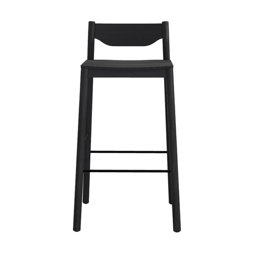 Tangerine Stool with back Black - Image 1