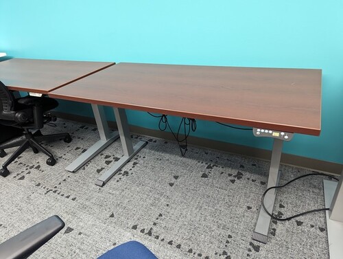 60x30 Sit Stand Desk - Walnut - Thumbnail 2
