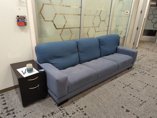 Blue Patterned Sofa - Thumbnail 2