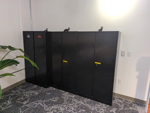 Storage Cabinets, Black - 36W x 18D x 65.5H - Thumbnail 2