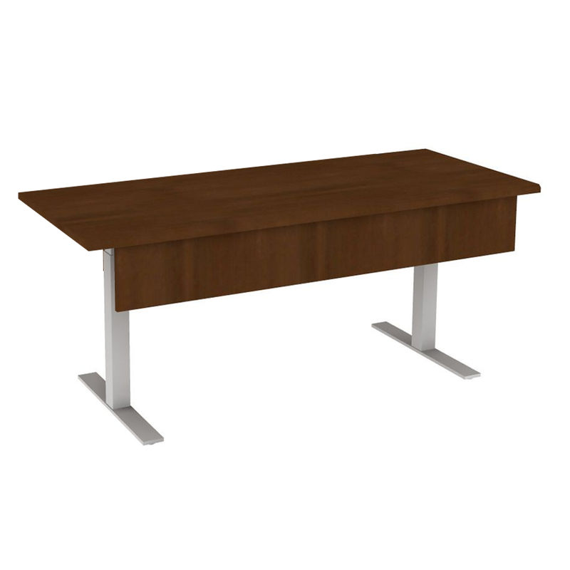 Laminate Height Adjustable Desk with Modesty - Image 1