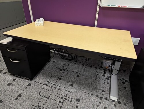 60x30 Sit Stand Desk - Maple - Thumbnail 2