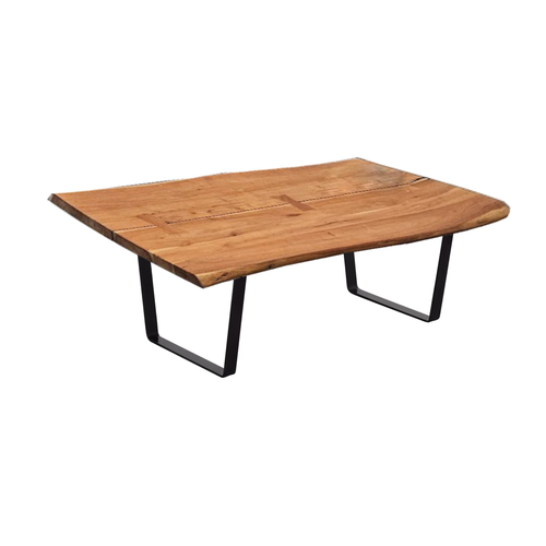 Modern Rustic Live Edge Coffee Table - Image 1