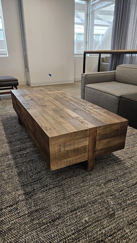 Reclaimed Pine Block Coffee Table - Thumbnail 2