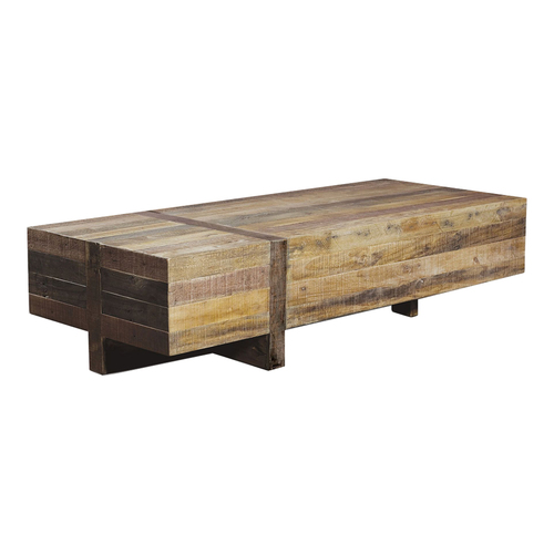 Reclaimed Pine Block Coffee Table - Image 1