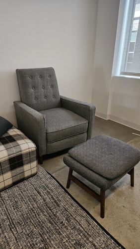 Mid-Century Modern Tufted Upholstered - Thumbnail 2