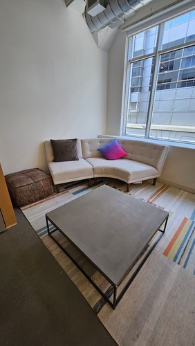 Rounded Retro Section Curved Sofa - Thumbnail 2