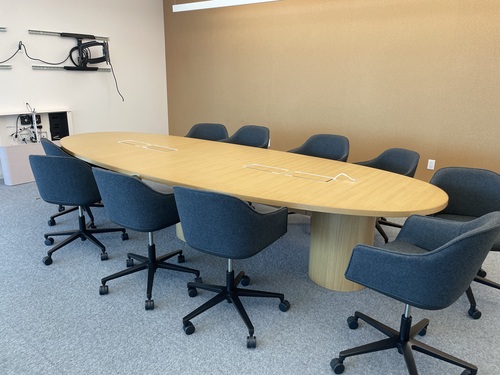 15.6' Large Oval Meeting Room Table - Thumbnail 4