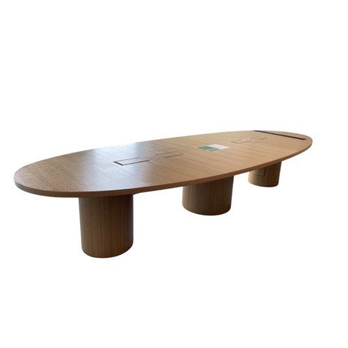13.1' Large Oval Meeting Room Table - Image 1