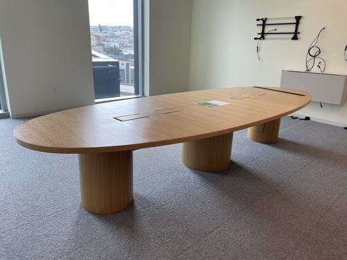 13.1' Large Oval Meeting Room Table - Thumbnail 2