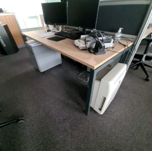 Work Table w/ Square Metal Legs - Thumbnail 2