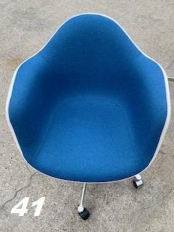 Eames Upholstered Molded Plastic Task Armchair - Image 1