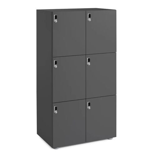  Stash 6-Door Locker, Digital, Charcoal - Image 1