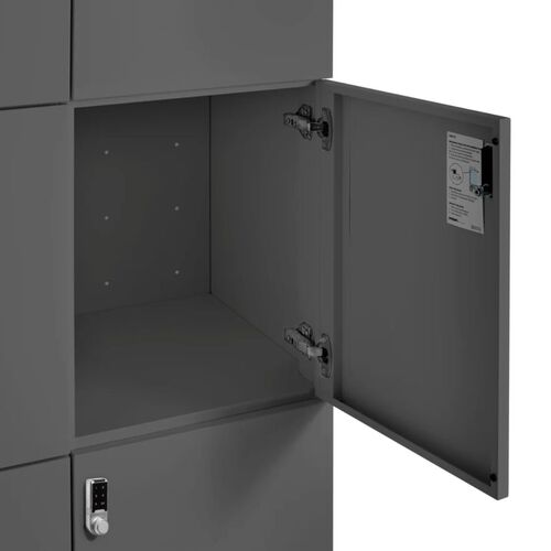  Stash 6-Door Locker, Digital, Charcoal - Thumbnail 5