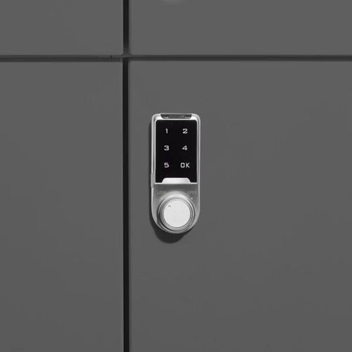  Stash 6-Door Locker, Digital, Charcoal - Thumbnail 4
