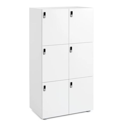  Stash 6-Door Locker, Digital, White - Image 1