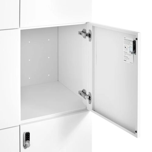 Stash 6-Door Locker, Digital, White - Thumbnail 4