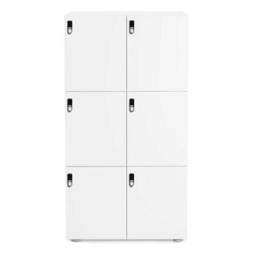  Stash 6-Door Locker, Digital, White - Thumbnail 3