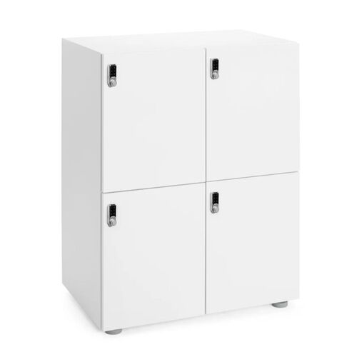 Stash 4-Door Locker, Digital, White - Image 1