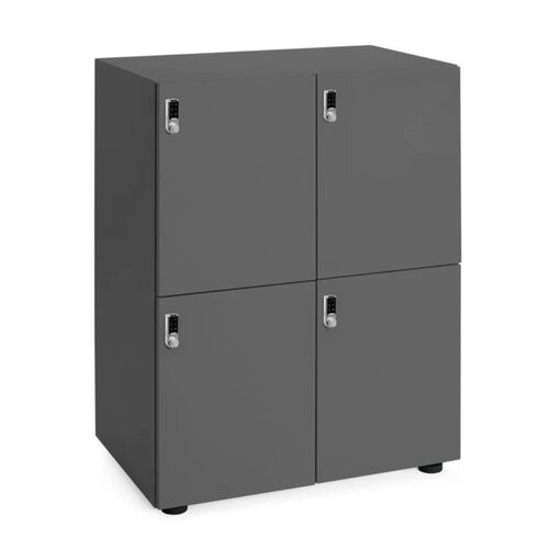 Stash 4-Door Locker, Digital, Charcoal - Image 1