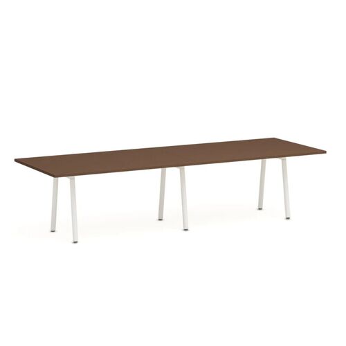 Series A Table, 124x42 White+Walnut LPL - Image 1