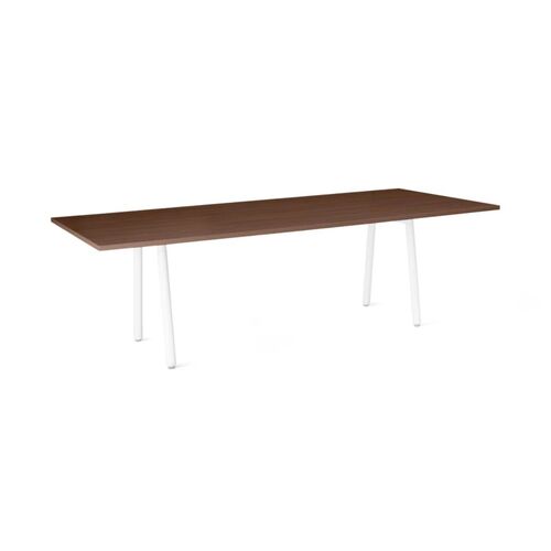 Series A Table, 96x42, White+Walnut - Image 1