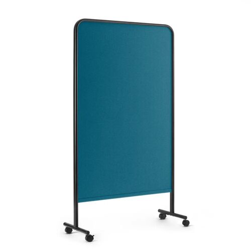 Goal Fabric Pinboard, 39x67H, Black + Teal - Image 1