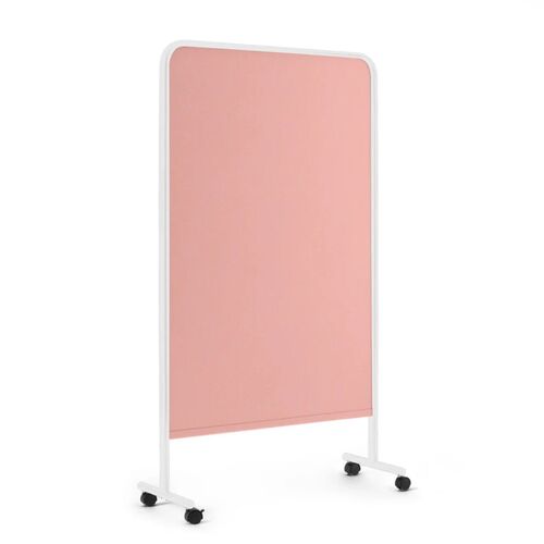 Goal Fabric Pinboard, 39x67H, White + Blush - Image 1