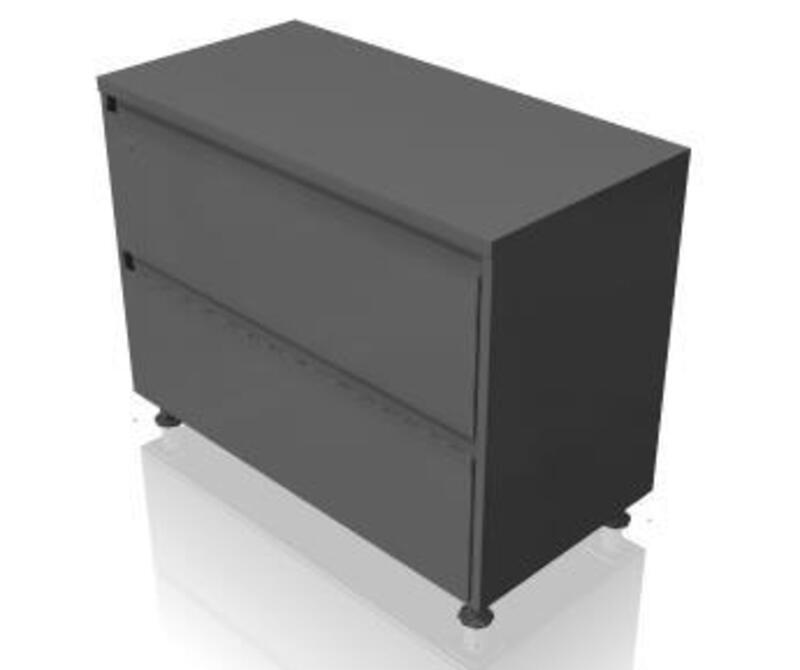 Universal; Lateral file, 2 drawers, Flush steel front, 18D x 36W x 28H - Image 1