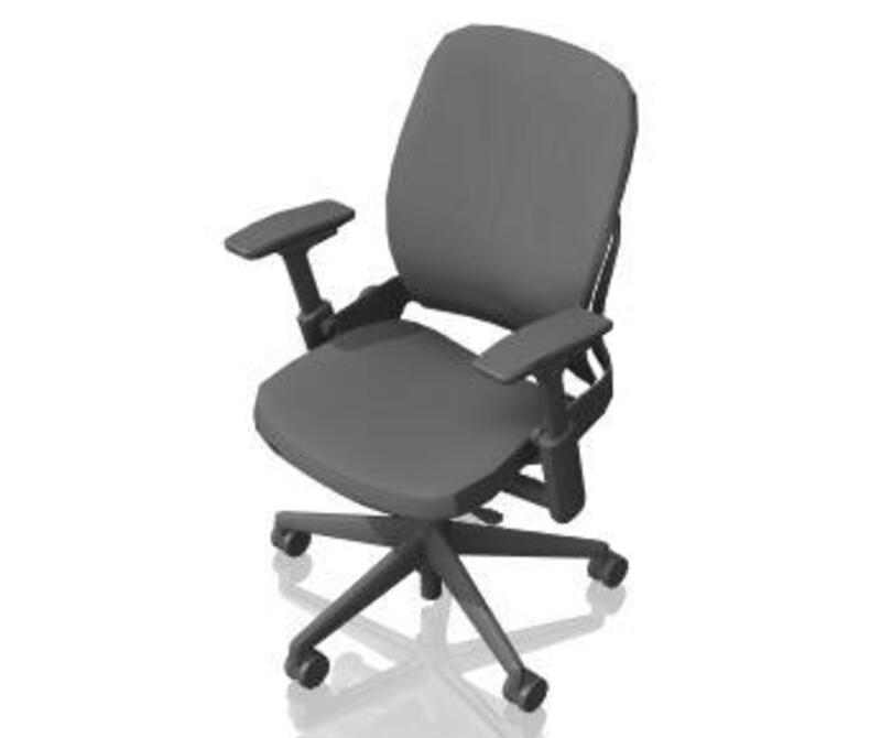 Leap; Chair, Upholstered, Adjustable seat depth, Value package, Height / width / pivot / depth adjustable arms, Lumbar UPHLSTRY: 5F17 BLACK - Image 1