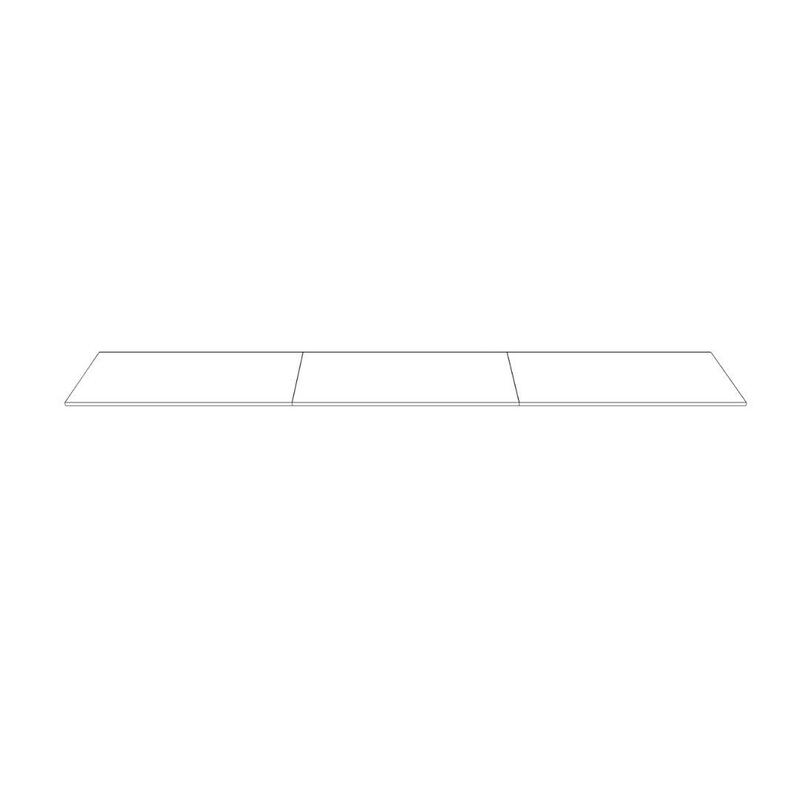 Table-3pc Top, 2 Cutouts, 5 Double Post T legs, Glides 42"D x 216"W (18') x 29"H - Image 1