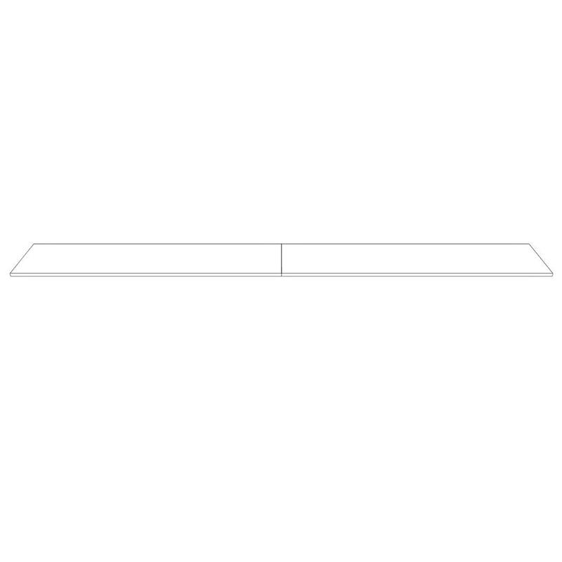 Table Top Only (2Tops)- Boat Shaped 2 Cutouts 36"D x 36"D x 192"W - Image 1
