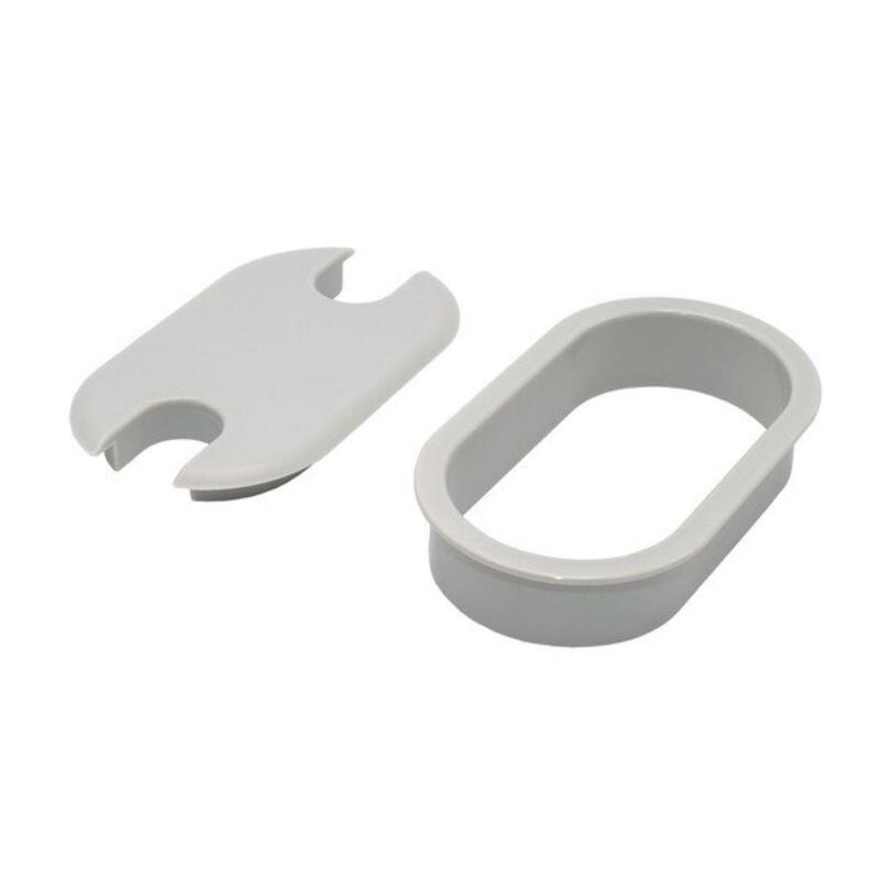 Oval Grommet 2 1/2"D x 4"W x 1 1/4"H White - Image 1