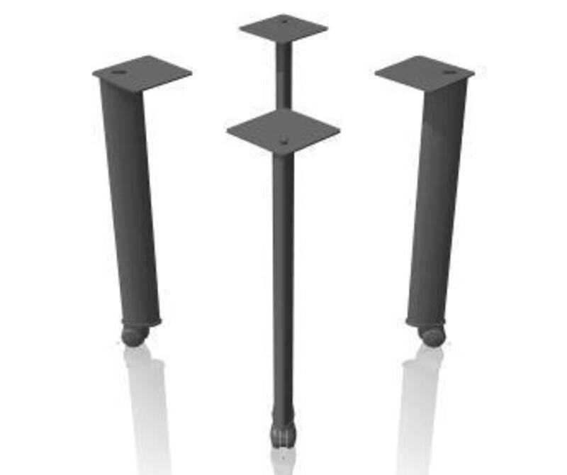 Single Post Leg with Casters 21 3/4"W x 28 1/4"H - Image 1