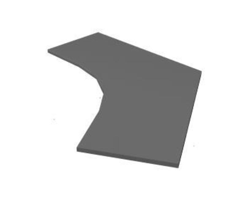 Worksurface-120 degree corner, Plastic edge, Laminate, 23 1/2DL x 47 1/2WL - Image 1