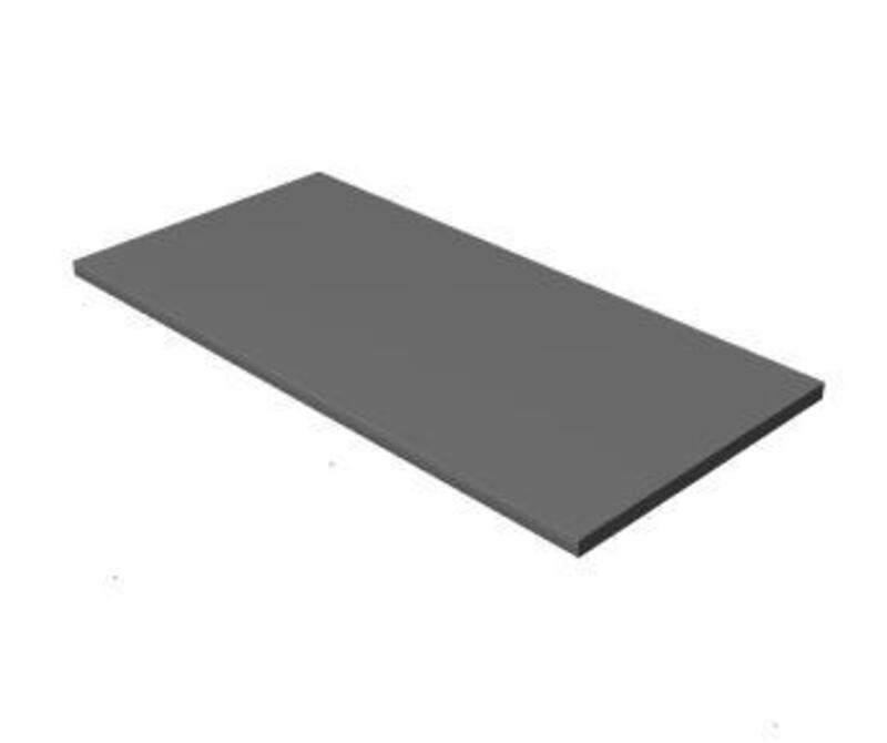 Worksurface-Straight, Plastic edge, Laminate, 1/2 cord drop, 23 1/2D x 48W - Image 1