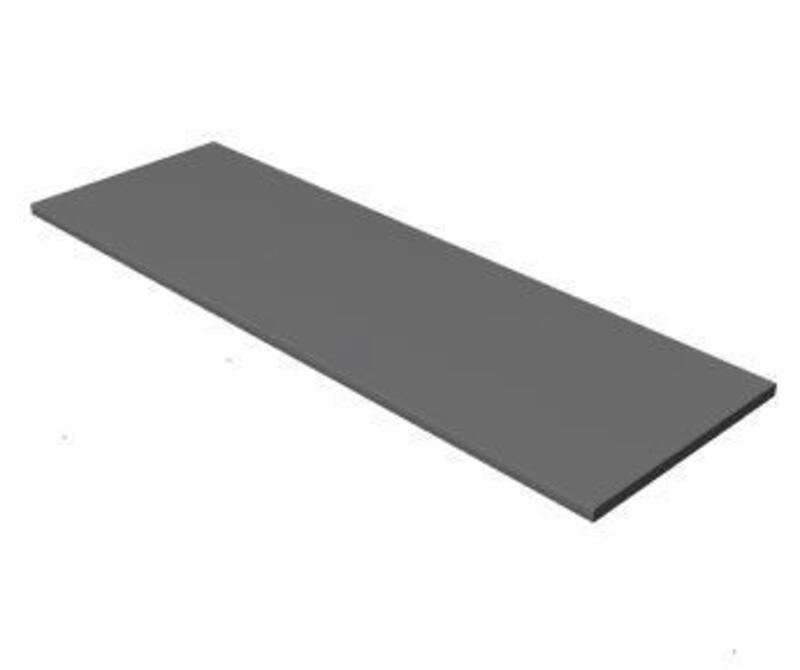 Worksurface-Straight, Plastic edge, Laminate, 1/2 cord drop, 23 1/2D x 72W - Image 1