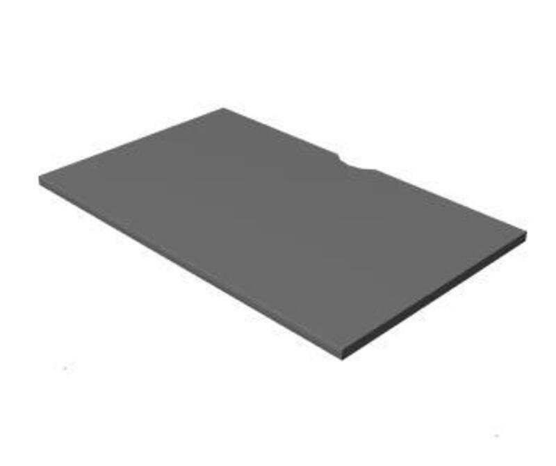 Worksurface-Straight, Plastic edge, Laminate, 1/2 cord drop, 29 1/2D x 48W - Image 1