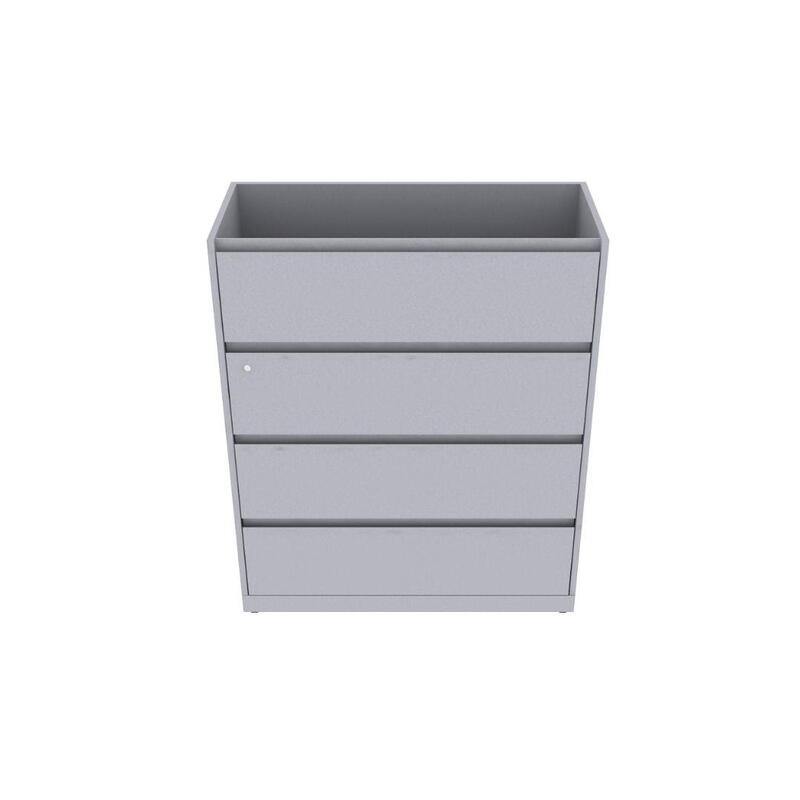Universal; Lateral file, 4 drawers, Flush steel front, 18D x 42W x 52H - Thumbnail 2