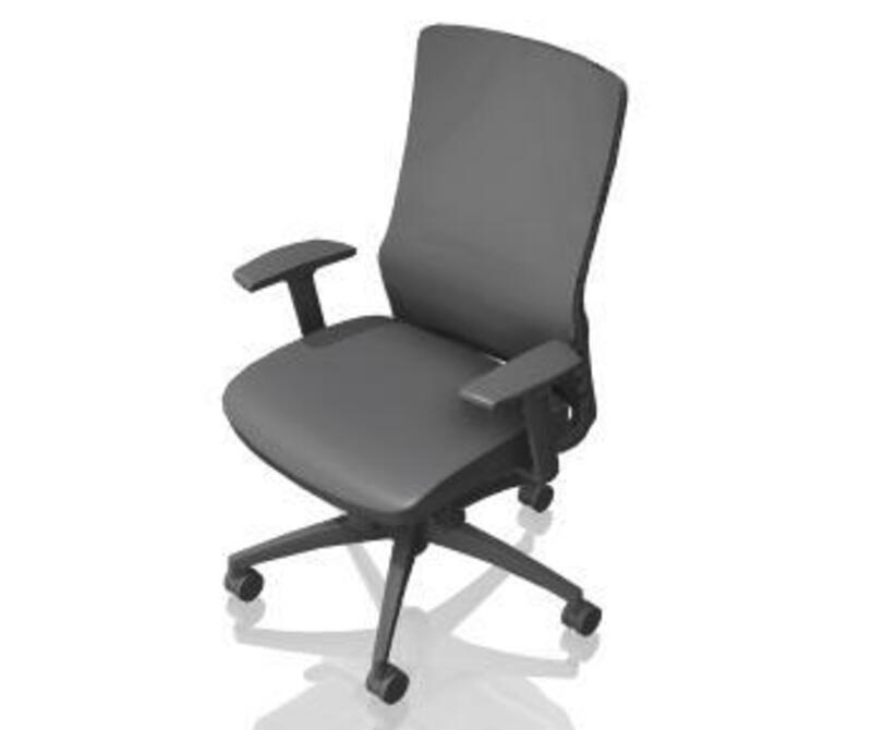 Novo High BK Task ChairMesh BK, PNEU HT Adj, H/W-Adj arm, Lumbar, Swivel Tilt - Image 1