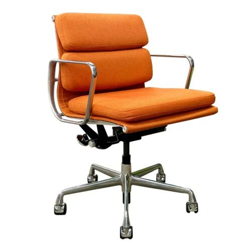Eames Soft Pad, Management Height Chair (Satsuma/Chrome) - Image 1