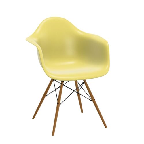 Eames Molded Plastic ArmChair (Chartreuse/Walnut) - Image 1