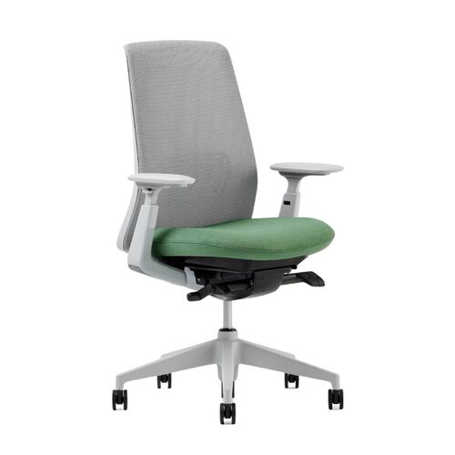 Soji Task Chair (Green/Platinum) - Image 1
