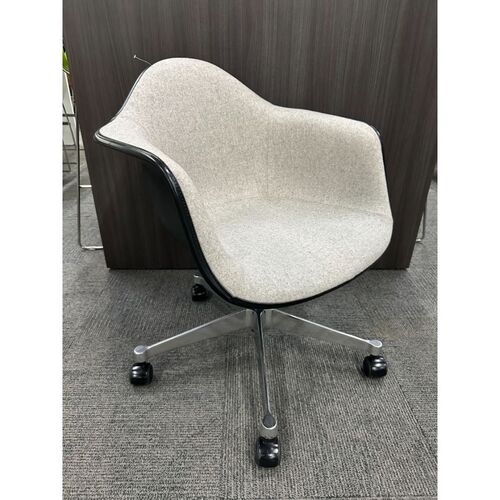 Eames Molded Upholstered Arm Chair with Task Base - Thumbnail 12