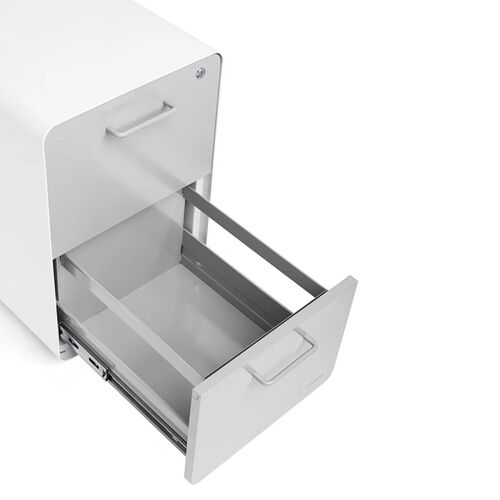Stow 2-Drawer File Cabinet, White + Light Gray - Thumbnail 3