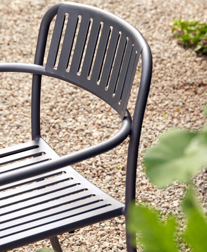Patio Slatted Dining Chair Outdoor Painted - Thumbnail 3